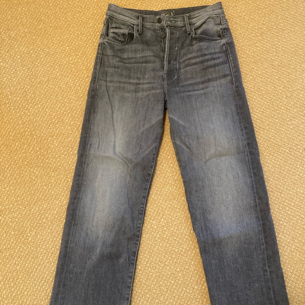 MOTHER The Rambler Ankle Jeans Gray size 28 stretch relaxed crop Worn 1x!!